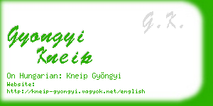 gyongyi kneip business card